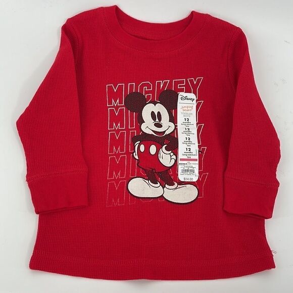 Disney jumping beans Mickey Mouse NEW NWT long sleeved shirt top toddler clothes - Picture 2 of 5
